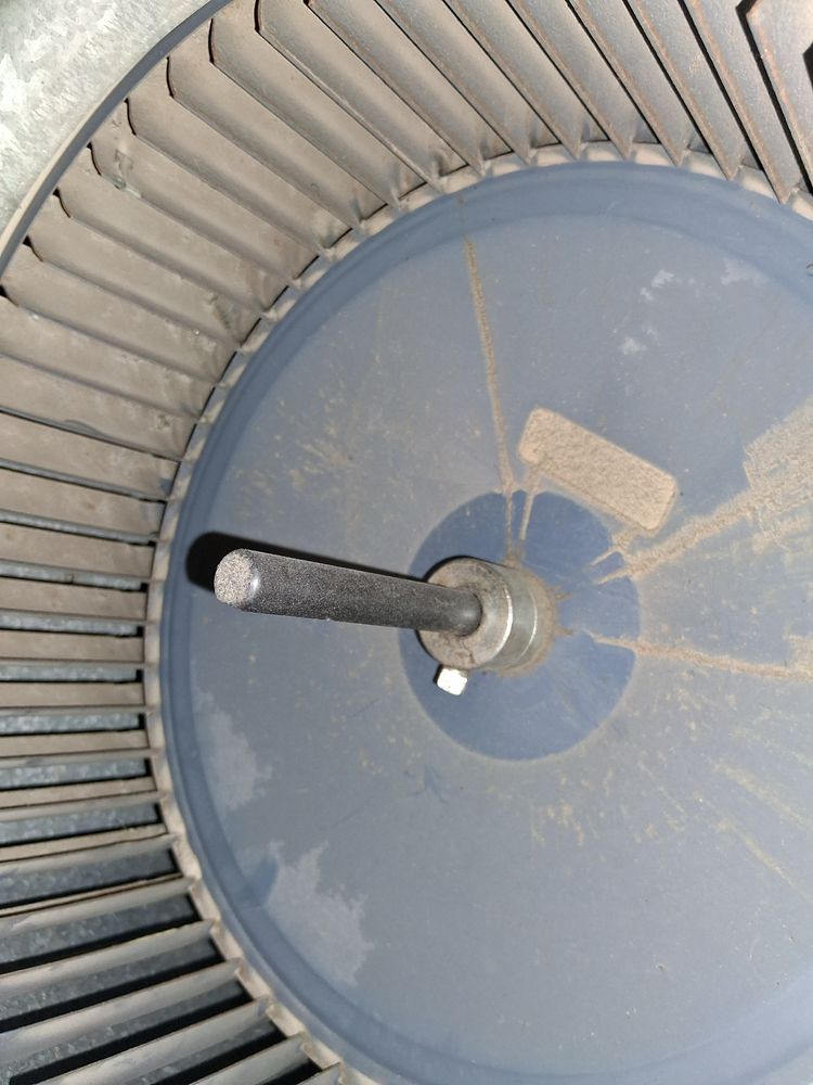 Blue HVAC blower fan cleaned for better airflow in Oakland, CA Blue HVAC blower fan cleaned for better airflow in Oakland, CA