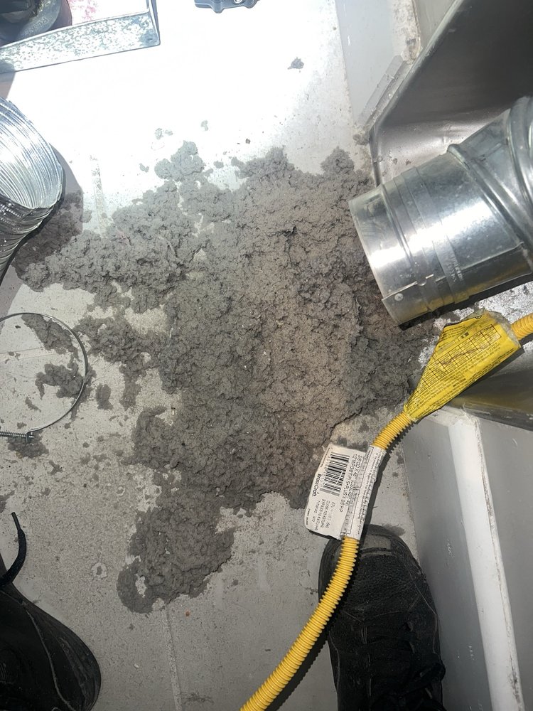Dryer vent tube cleared of lint after cleaning in Alameda County Dryer vent tube cleared of lint after cleaning in Alameda County