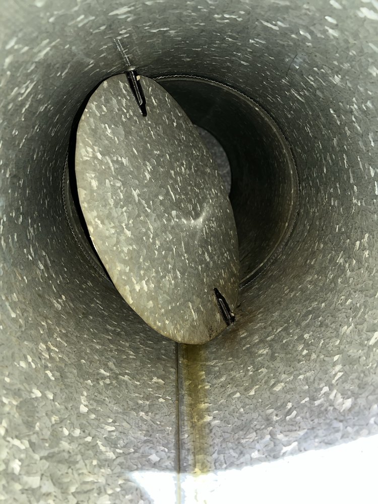 Pristine clean dryer vent tube after professional cleaning in Oakland, CA Pristine clean dryer vent tube after professional cleaning in Oakland, CA